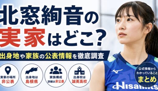 北窓絢音の実家はどこ？出身地や家族の公表情報