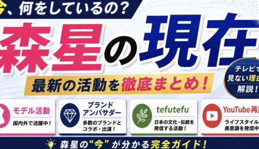 森星は現在何してる？近年の活動を整理