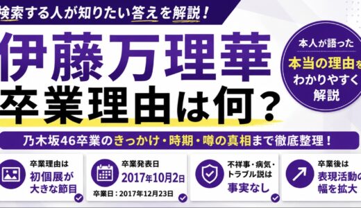 伊藤万理華の卒業理由は個展？乃木坂46を辞めた本当の背景